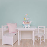 Kinder Holzbank mit Stauraum