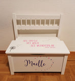 Kinder Holzbank mit Stauraum